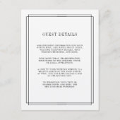 Tijdig | Ecru Wedding Guest Details Kaart (Voorkant)