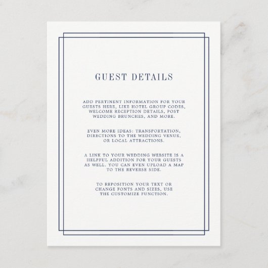 Tijdig | Nazebruiloft — Kaart met details (Voorkant)