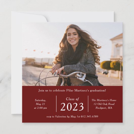 Tijdige foto van de Graduation Party van 2023 Kaart (Voorkant)