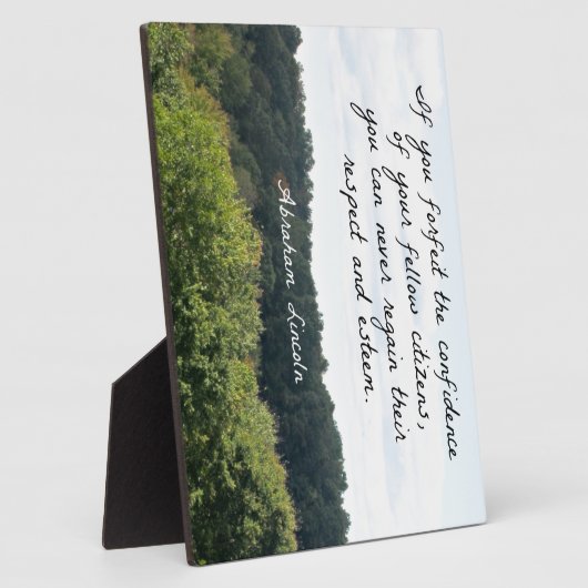 Tijdige prijsopgave door Abraham Lincoln Fotoplaat (Zijkant)