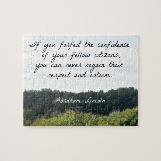 Tijdige prijsopgave door Abraham Lincoln Legpuzzel (Horizontaal)