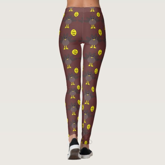 Tijdige Thanksgiving Turkije - Leggings (Achterkant)