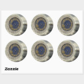 Tijdige trillingen ronde sticker (Vel)