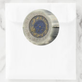 Tijdige trillingen ronde sticker (Tas)