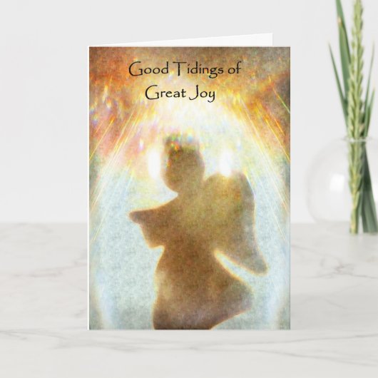 Tijding van de Grote Kerstkaart van de Vreugde Feestdagen Kaart (Voorkant)