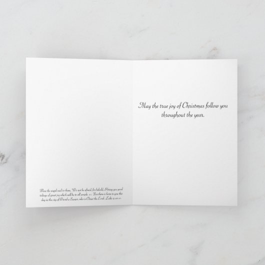 Tijding van de Grote Kerstkaart van de Vreugde Feestdagen Kaart (Binnen)