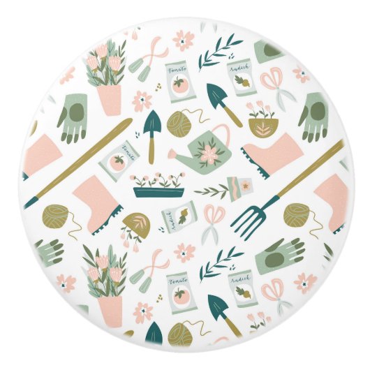 Tijdknop Tuin Keramische Knop (Voorkant)