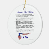 Tijdlijn 1776 keramisch ornament (Links)