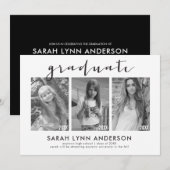 Tijdlijn 3 Uitnodiging voor fotoafstudeerfeest (Voorkant / Achterkant)