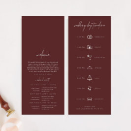 Tijdlijn Boho Burgundy Modern Wedding Day
