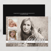 Tijdlijn drie uitnodiging voor fotografie (Voorkant / Achterkant)