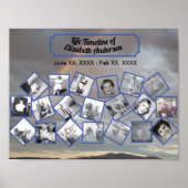 Tijdlijn Fotocollage met Rainbow-Poster Poster (Voorkant)