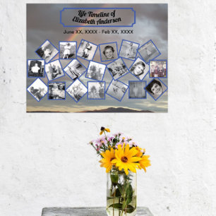 Tijdlijn Fotocollage met Rainbow-Poster Poster