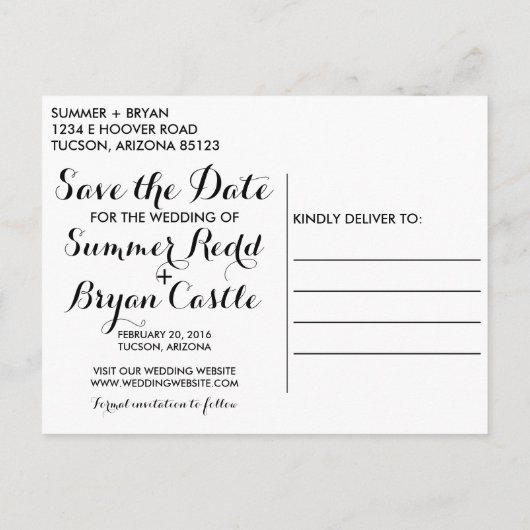 Tijdlijn Het Briefkaart Datum opslaan (Achterkant)