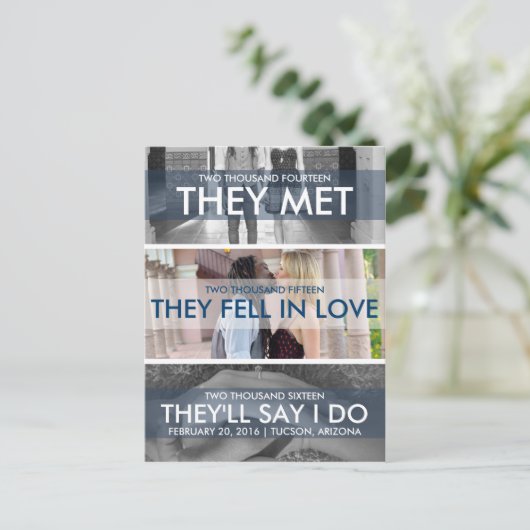 Tijdlijn Het Briefkaart Datum opslaan (Staand voorkant)