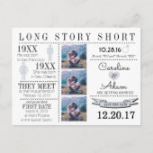 Tijdlijn in lichtgrijs Opslaan Datum Post Card Aankondigingskaart (Voorkant)