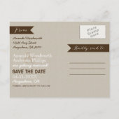 Tijdlijn Mijlpaal Camo Rustiek Save the Date Cards Aankondigingskaart (Achterkant)