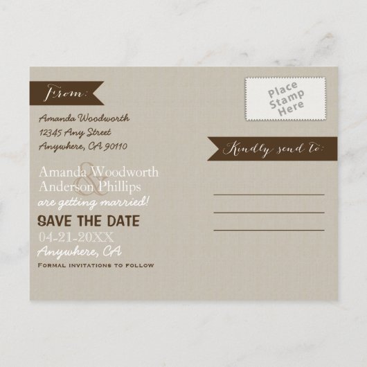 Tijdlijn Mijlpaal Camo Rustiek Save the Date Cards Aankondigingskaart (Achterkant)