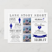 Tijdlijn Opslaan Datum Post Card Aankondigingskaart (Voorkant / Achterkant)