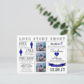 Tijdlijn Opslaan Datum Post Card Aankondigingskaart (Staand voorkant)