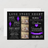 Tijdlijn Opslaan Datum Post Card Aankondigingskaart (Voorkant / Achterkant)