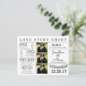 Tijdlijn Opslaan Datum Post Card Aankondigingskaart (Staand voorkant)