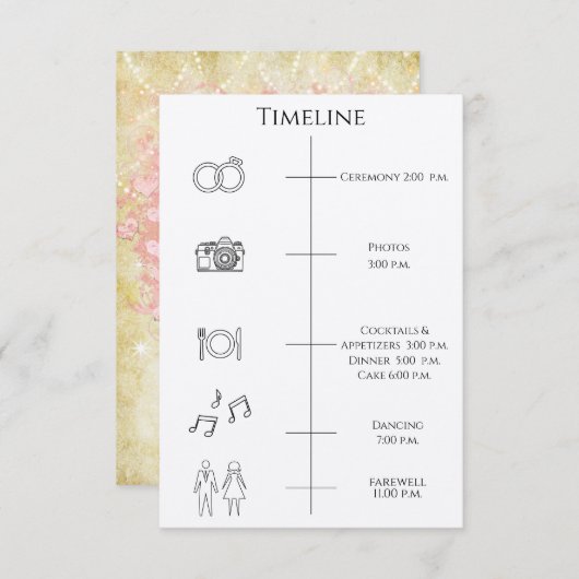 Tijdlijn Orde van Gebeurtenissen Heart Leaf Tree E Kaart (Voorkant / Achterkant)