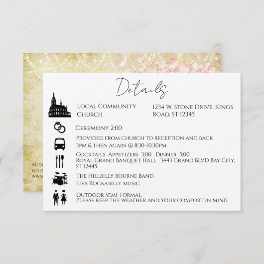 Tijdlijn Orde van Gebeurtenissen Heart Leaf Tree E Kaart (Voorkant / Achterkant)