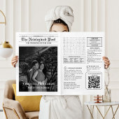 Tijdlijn & programma infographic krant voor bruilo