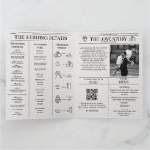 Tijdlijn Tijdlijn Programma bruiloft uitnodiging (Binnen)