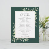 Tijdlijn trouwdatum Emerald groen (Staand voorkant)