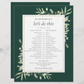 Tijdlijn trouwdatum Emerald groen (Voorkant / Achterkant)