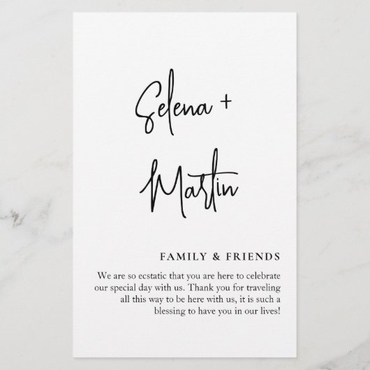 Tijdlijn van Basic Text Wedding Events (Achterkant)