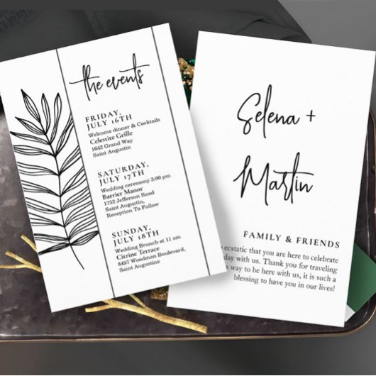 Tijdlijn van Basic Text Wedding Events