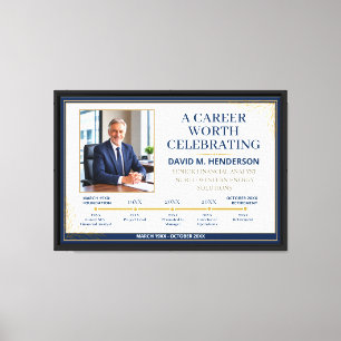 Tijdlijn van carrière na pensionering Foto Canvas  Afdruk