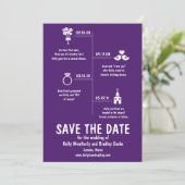 Tijdlijn van de relatie Sla de datum op Save The Date (Staand voorkant)
