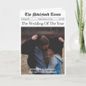 Tijdlijn van het huwelijksprogramma in de krant (Voorkant)