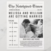 Tijdlijn van het huwelijksprogramma van de krant (Voorkant)