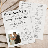 Tijdlijn van het kranten- en huwelijksfotoprogramm flyer