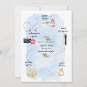 Tijdlijn van onze ontmoeting Sla de datum op Kaart (Voorkant)