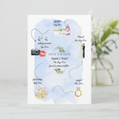 Tijdlijn van onze ontmoeting Sla de datum op Kaart (Staand voorkant)