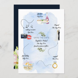 Tijdlijn van onze ontmoeting Sla de datum op Kaart