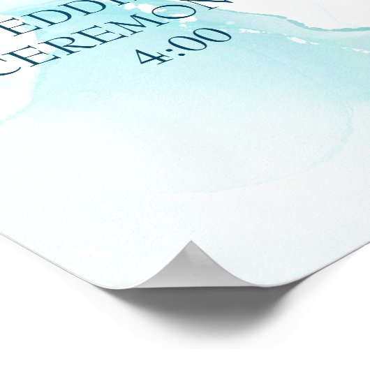 tijdlijn voor de Floral Wedding Day Seashore Poster (Hoek)