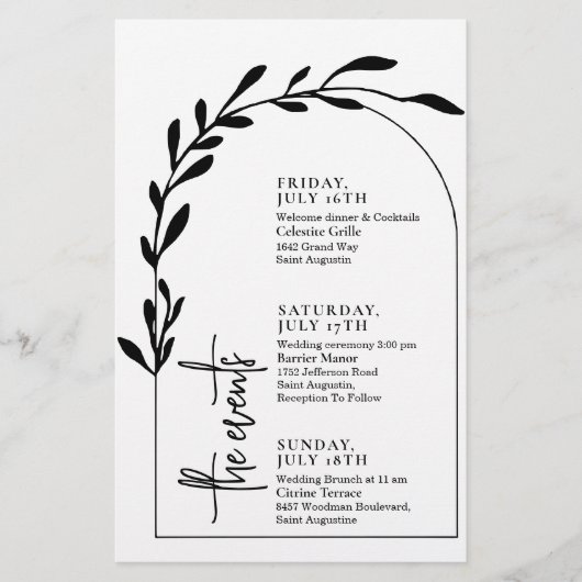 Tijdlijn voor elementaire tekengebeurtenissen (Voorkant)