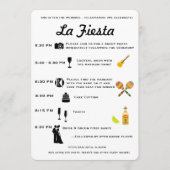  tijdlijn voor het Mexicaanse huwelijk of Fiesta-p Programmakaart (Voorkant)