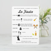 tijdlijn voor het Mexicaanse huwelijk of Fiesta-p Programmakaart (Staand voorkant)