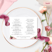 Tijdlijn voor huwelijk en programma Burgundy Blush