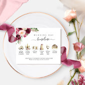 Tijdlijn voor huwelijk en programma Burgundy Blush