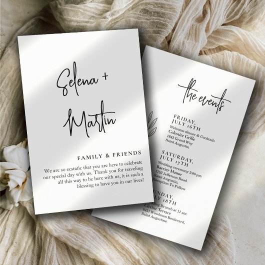 Tijdlijn voor minimale bruiloft met script