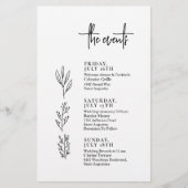 Tijdlijn voor minimale bruiloft met script (Voorkant)